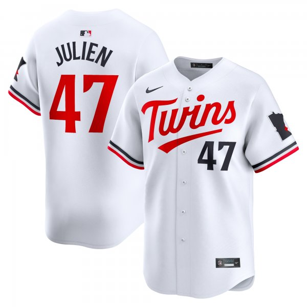 Men's Minnesota Twins Edouard Julien Nike White Home Limited Player Jersey