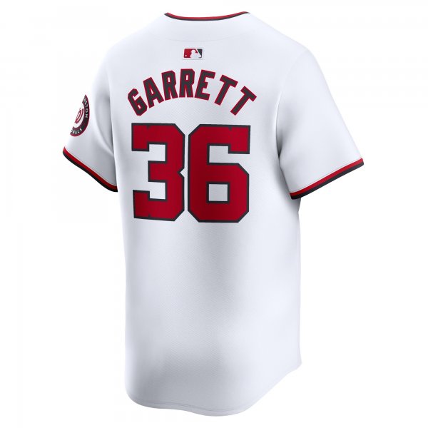 Men's Washington Nationals Stone Garrett Nike White Home Limited Player Jersey