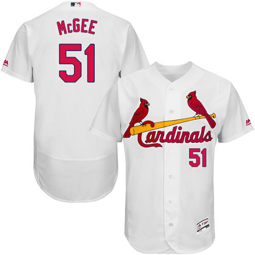 St. Louis Cardinals #51 Willie McGee White Flexbase Collection Stitched MLB Jersey