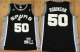 Men's San Antonio Spurs #50 David Robinson Black Throwback Stitched NBA Jersey