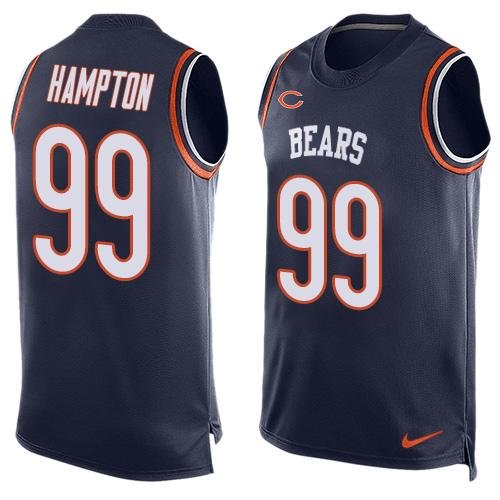 Nike Chicago Bears #99 Dan Hampton Navy Blue Team Color Men's Stitched NFL Limited Tank Top Jersey