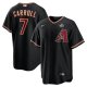 Men's Arizona Diamondbacks #7 Corbin Carroll Nike Black 2023 World Series Replica Player Jersey