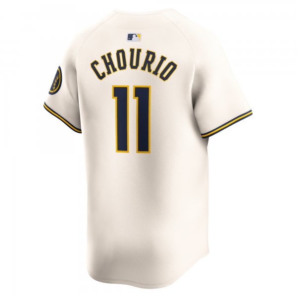 Men's Milwaukee Brewers Jackson Chourio Nike Cream Home Limited Player Jersey