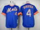 Mitchell And Ness 1983 New York Mets #4 Lenny Dykstra Blue Throwback Stitched MLB Jersey