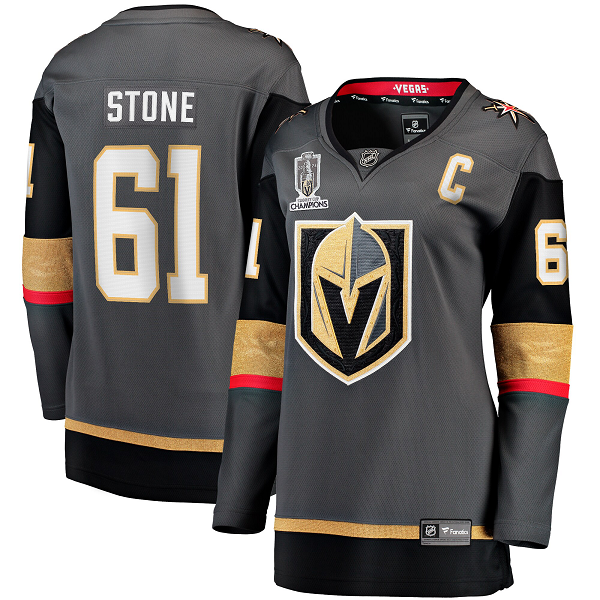 Women's Vegas Golden Knights #61 Mark Stone Fanatics Branded Black 2023 Stanley Cup Champions Alternate Breakaway Player Jersey