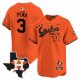 Men's Houston Astros #3 Jeremy Pena Cactus Jack Stitched Limited Cool Base Orange Jersey