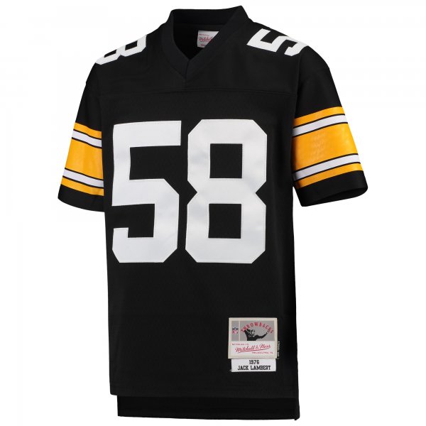 Youth Pittsburgh Steelers Jack Lambert Mitchell & Ness Black 1976 Legacy Retired Player Jersey