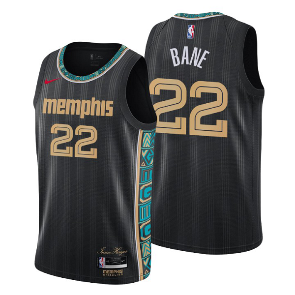 Men's Memphis Grizzlies #22 Desmond Bane Black 2021 NBA Draft Aldama City Edition Jersey