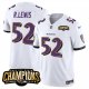 Men's Baltimore Ravens #52 Ray Lewis White 2023 F.U.S.E. AFC North Champions Vapor Limited NFL Jersey