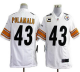 Nike Pittsburgh Steelers #43 Troy Polamalu White With C Patch Men's Stitched NFL Game Jersey