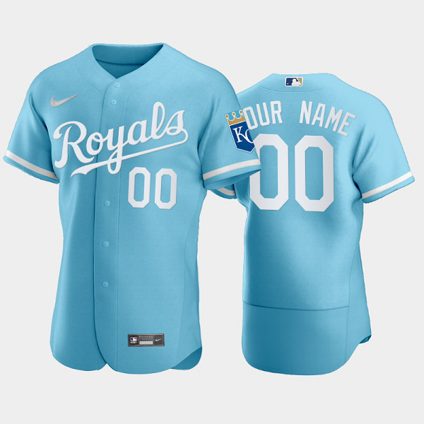 Men's Custom Kansas City Royals 2022 Powder Blue MLB Jersey