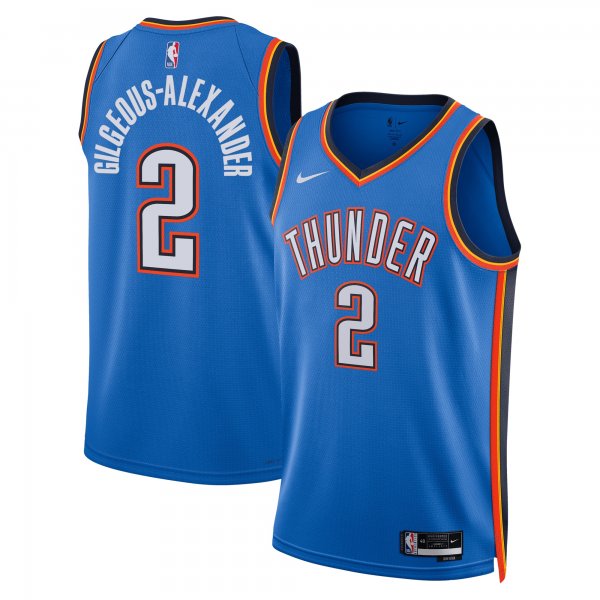 Unisex Oklahoma City Thunder Shai Gilgeous-Alexander Nike Blue Swingman Replica Jersey - Icon Edition