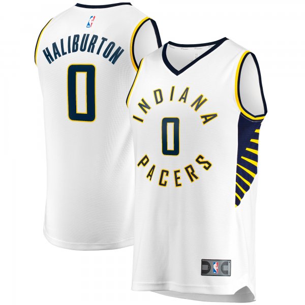 Youth Indiana Pacers Tyrese Haliburton Fanatics White Fast Break Replica Jersey - Association Edition