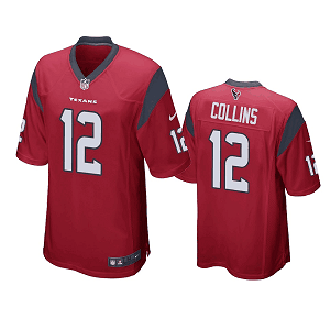 Men's Houston Texans #12 Nico Collins Red Game Jersey