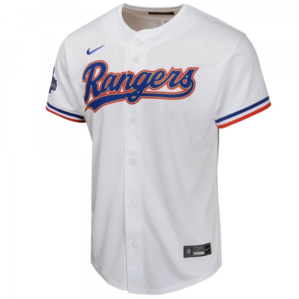 Youth Texas Rangers Marcus Semien Nike White 2024 Gold Collection Limited Player Jersey