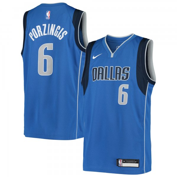 Youth Dallas Mavericks Kristaps Porzingis Nike Blue Swingman Jersey - Icon Edition