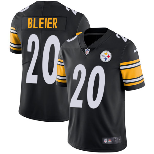 Men's Nike Pittsburgh Steelers #20 Rocky Bleier Black Team Color Stitched NFL Vapor Untouchable Limited Jersey