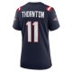 Women's New England Patriots Tyquan Thornton Nike Navy Game Player Jersey