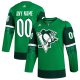 Men's Pittsburgh Penguins  adidas Kelly Green St. Patrick's Day Custom Jersey