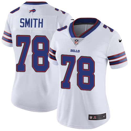 Women's Nike Buffalo Bills #78 Bruce Smith White Limited Football Road Vapor Untouchable NFL Jersey