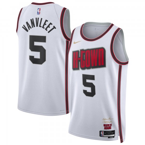 Fred VanVleet #5 Houston Rockets Nike Unisex 2024/25 Swingman City Edition White Player Jersey