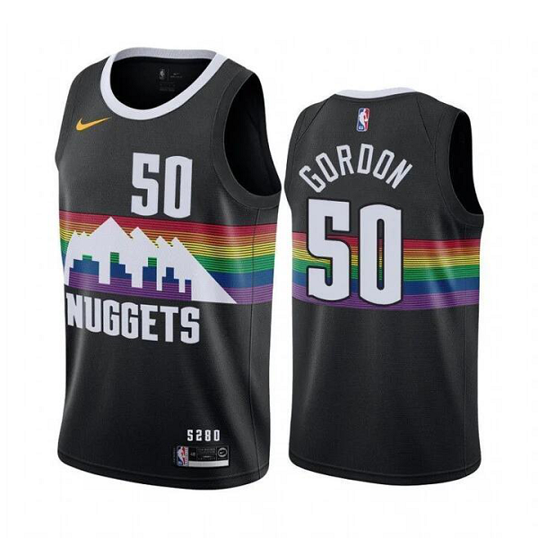 Men's Denver Nuggets #50 Aaron Gordon Black 2019/20 NBA Swingman City Edition Jersey