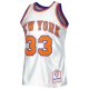 Men's New York Knicks Patrick Ewing Mitchell & Ness Platinum 1985/86 Hardwood Classics 75th Anniversary Swingman Jersey