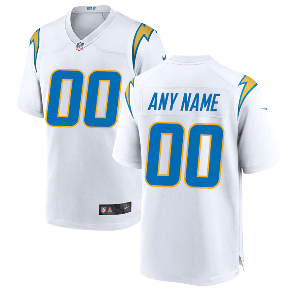 Men's Nike Los Angeles Chargers White Custom NFL Game Jersey