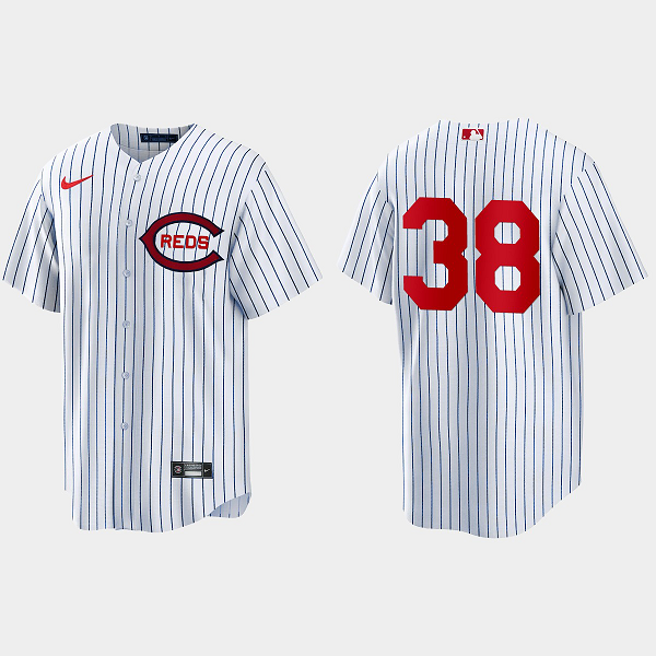 Men's Cincinnati Reds #38 Justin Dunn 2022 Field of Dreams Cool Base Jersey - White