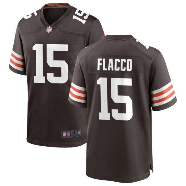 Youth Cleveland Browns #15 Joe Flacco Nike Brown Vapor Untouchable Limited Stitched NFL Jersey