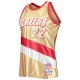 Men's Portland Trail Blazers Clyde Drexler Gold Mitchell & Ness 75th Anniversary 1991/92 Hardwood Classics Swingman Jersey