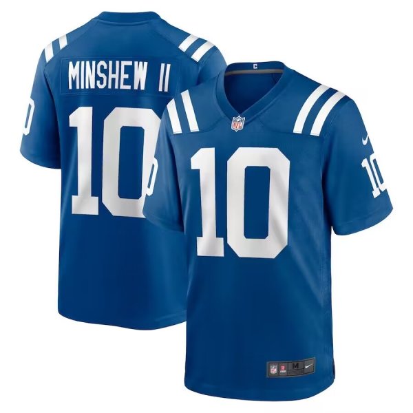 Men's Nike #10 Gardner Minshew II Royal Indianapolis Colts Game Jersey