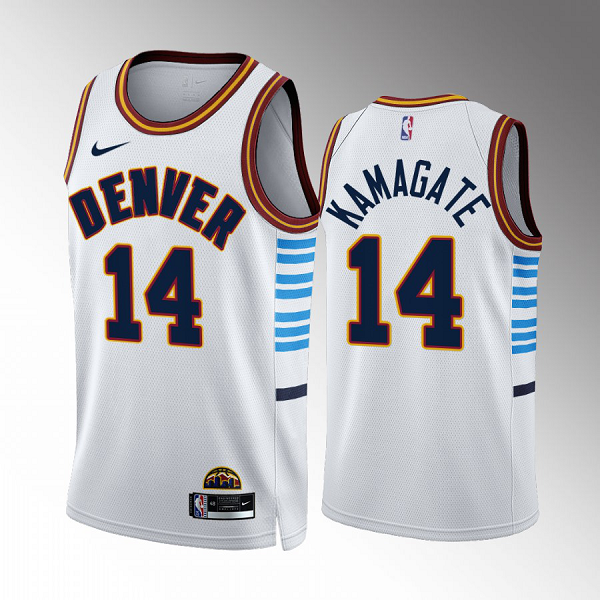 Men's NBA Denver Nuggets Ismael Kamagate White #14 2022-23 City Edition Jersey