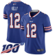 Men's Buffalo Bills #12 Jim Kelly Royal Blue Team Color Stitched NFL 100th Season Vapor Limited Jersey