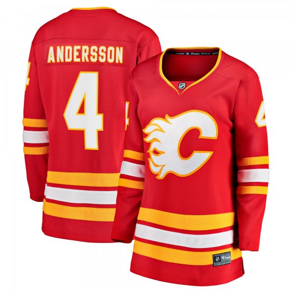 Women's Calgary Flames Rasmus Andersson Fanatics Red Home Team Breakaway Player Jersey