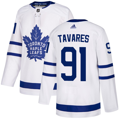 Adidas Toronto Maple Leafs #91 John Tavares White Road Stitched NHL Jersey