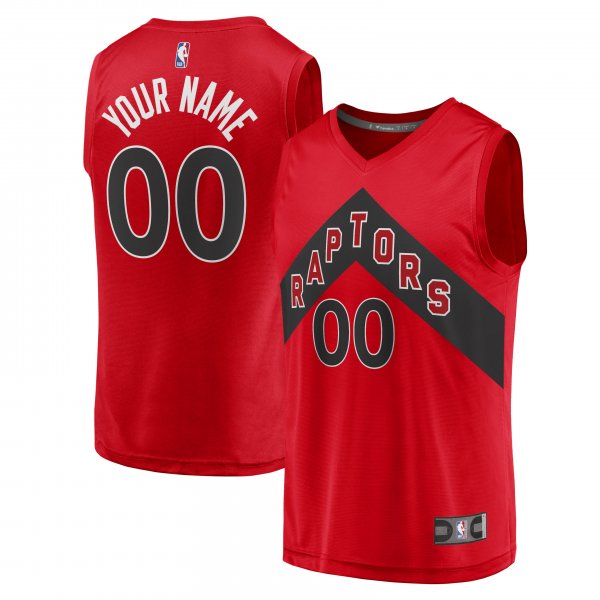 Men's Toronto Raptors Fanatics Red Fast Break Replica Custom Jersey - Icon Edition