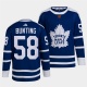 Men's Toronto Maple Leafs Black #58 Michael Bunting Blue 2022 Reverse Retro NHL Jersey