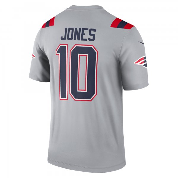 Men's New England Patriots Mac Jones Nike Gray Inverted Legend Jersey