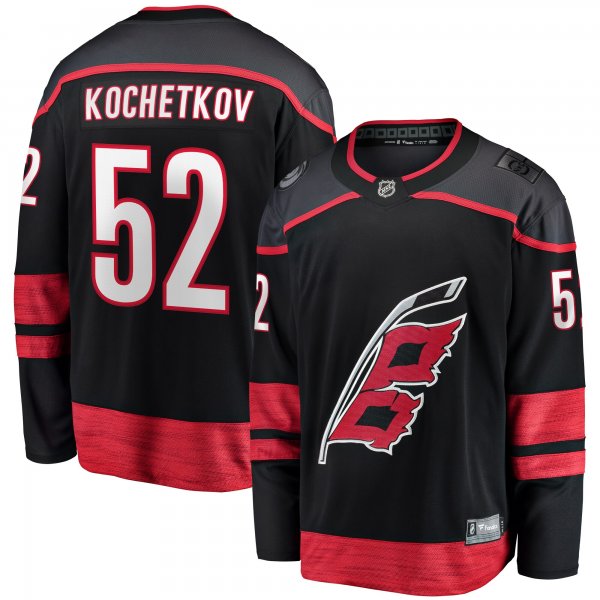 Men's Carolina Hurricanes Pyotr Kochetkov Fanatics Black Home Premier Breakaway Player Jersey