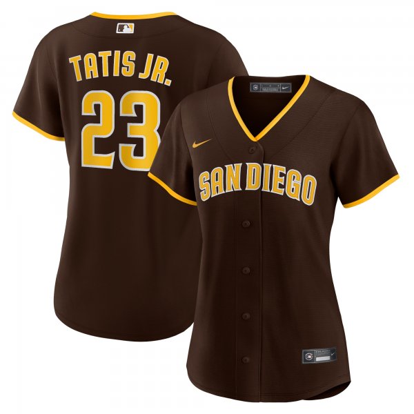 Women's San Diego Padres Fernando TatÃÂ­s Jr. Nike Brown Road Replica Player Jersey