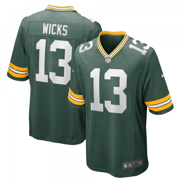 Men's Green Bay Packers Dontayvion Wicks Nike  Green  Game Jersey