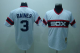 Mitchell And Ness Chicago White Sox #3 Harold Baines Stitched White Throwback MLB Jersey