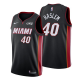 Mens's Miami Heat #40 Udonis Haslem Black Swingman Icon Edition NBA Jersey