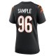 Women's Cincinnati Bengals Cam Sample Nike Black Game Jersey