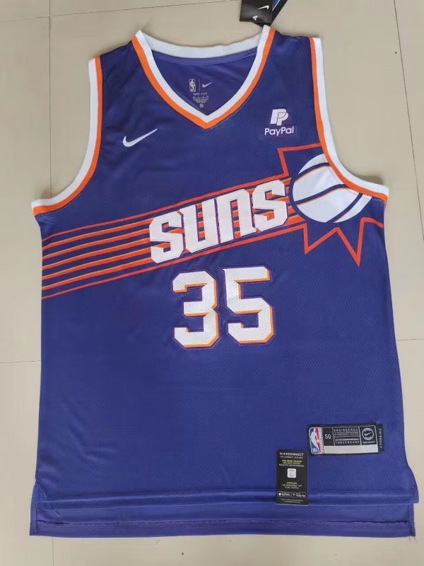 Men's #35 Kevin Durant Phoenix Suns Blue City Edition Jersey