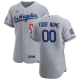 Los Angeles Dodgers Custom Men's Nike Gray Road 2020 World Series Bound Team MLB Jersey