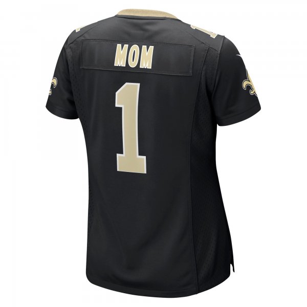 Women's New Orleans Saints Number 1 Mom Nike Black Game Jersey