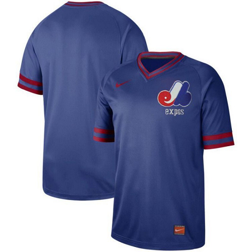 Men's Nike Montreal Expos Blank Cooperstown Collection Legend V-Neck Jersey