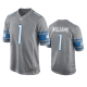 Men's Detroit Lions Jameson Williams Silver 2022 NFL New Draft Limited Jersey